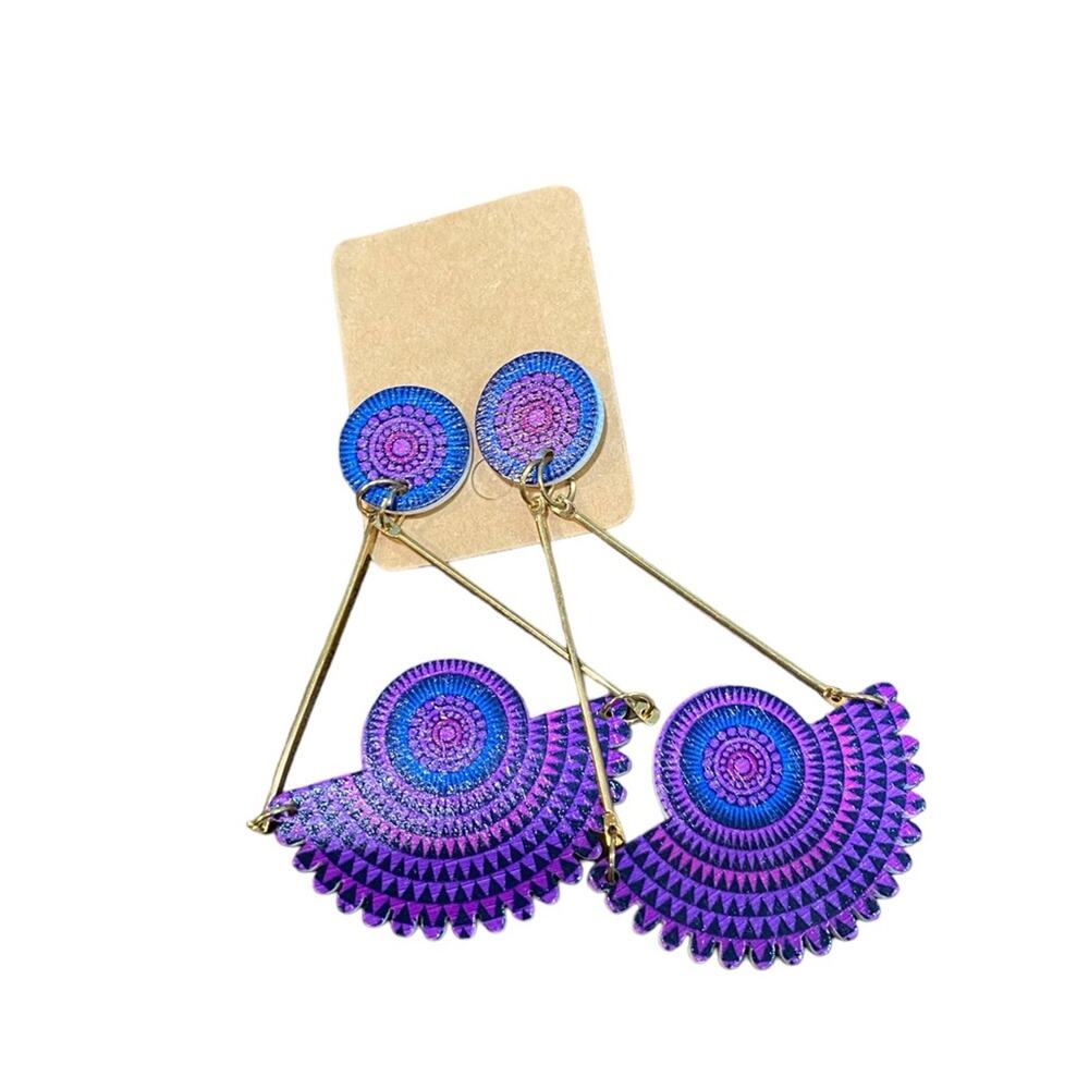 Purple Dangle Earrings NWOT